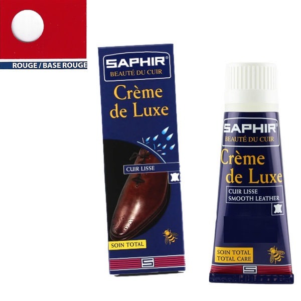 Cirage pour chaussures crème de luxe Saphir avec applicateur 75 ml rouge