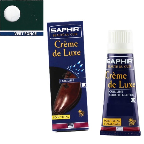 Cirage pour chaussures crème de luxe Saphir avec applicateur 75 ml vert foncé