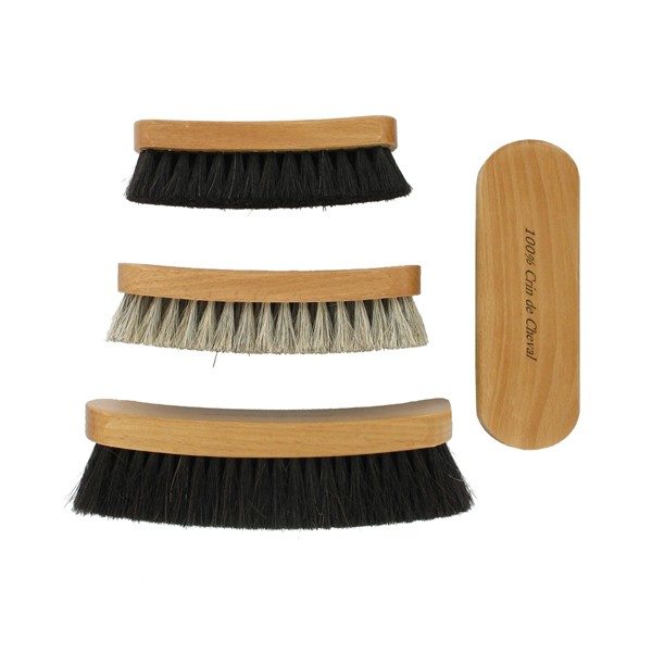 Brosse à lustrer crin de cheval 15 cm