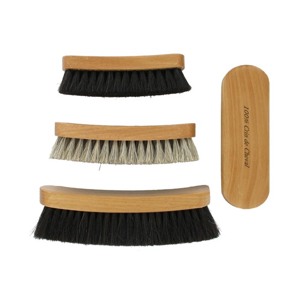 KIT BROSSE +BROSSETTE À CHAUSSURES SOIE OU CRIN