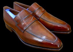 Glaçage chaussures cuir, exemple 1
