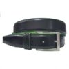 Ceinture en veau Noir/vert en 35 MM