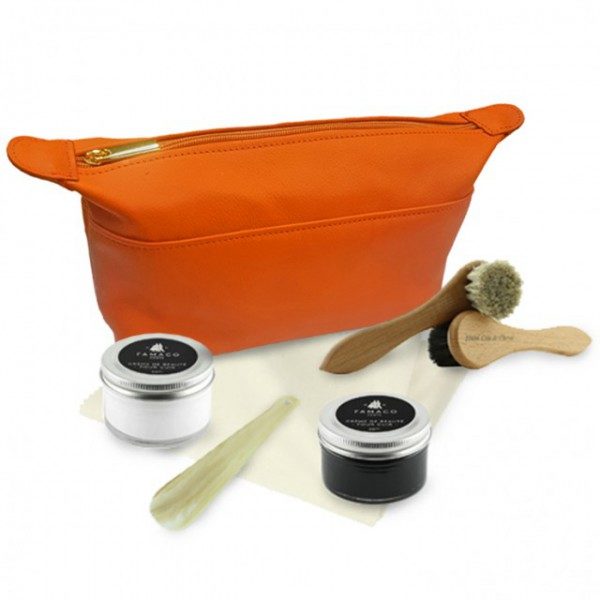 Trousse d'entretien en cuir elegance garnie