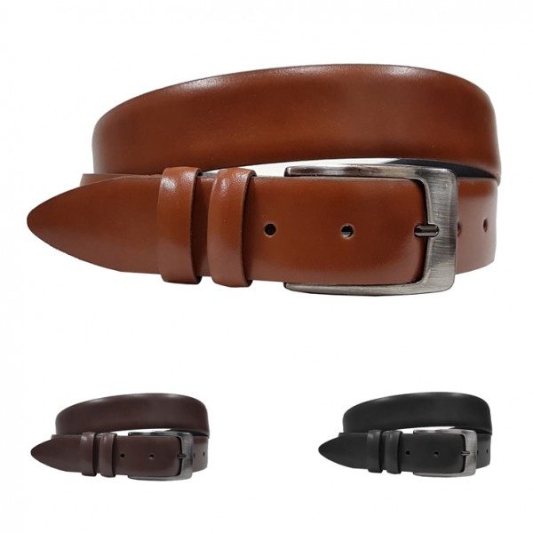 Ceinture cuir pleine fleur sans boucle sales