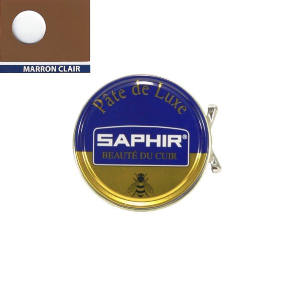 Cirage pour chaussures saphir pâte de luxe 50 ml marron clair