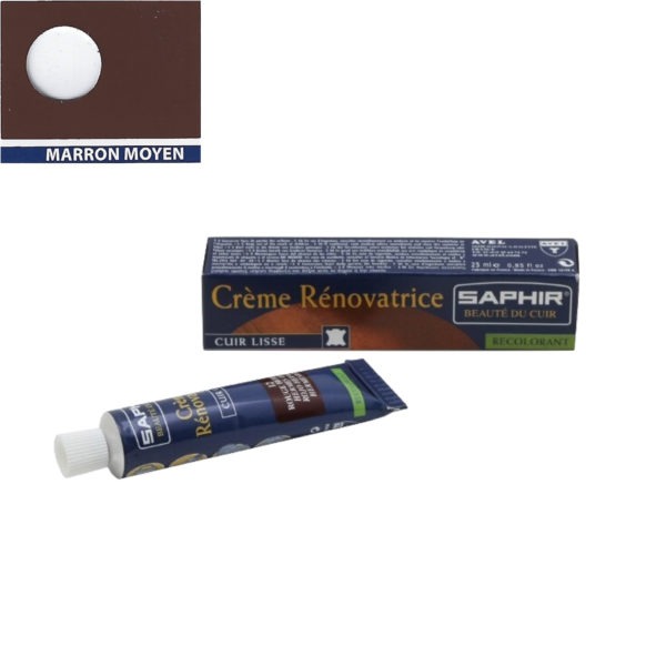 Crème rénovatrice Saphir 25 ml marron moyen