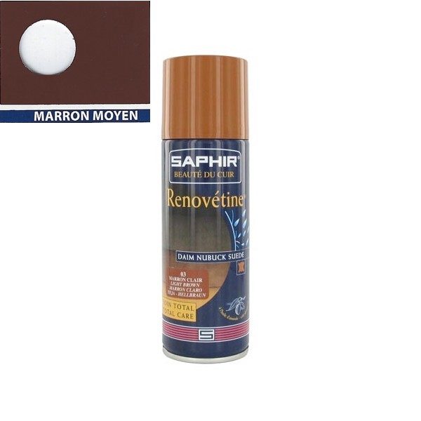 Rénovateur pour les chaussures en daim Saphir 200 ml Marron Moyen