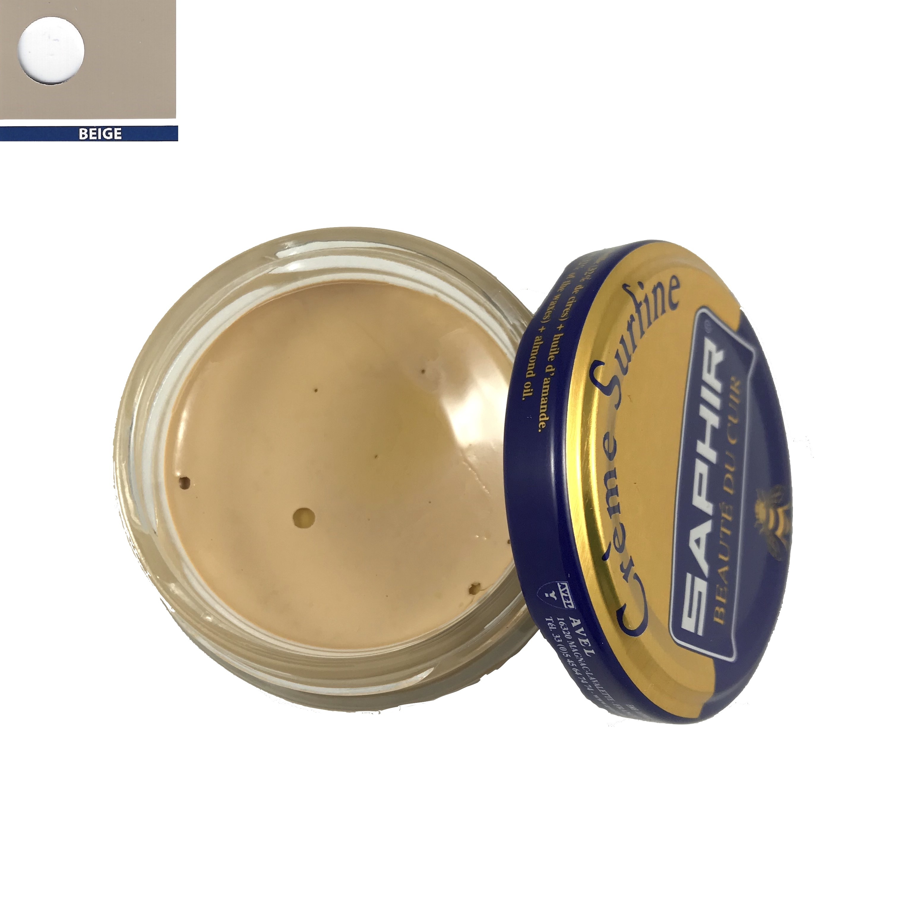 Saphir Cirage Crème Für Fettiges Leder – 125 Ml, Dunkelbraun (05), Französische Qualitätspflege