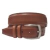 ceinture en cuir doublé collet pour homme marron clair