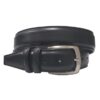 ceinture en cuir doublé collet pour homme noir